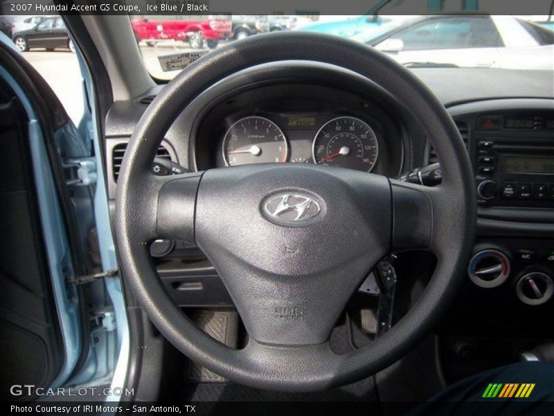 Ice Blue / Black 2007 Hyundai Accent GS Coupe
