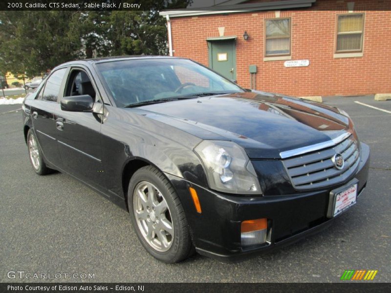 Sable Black / Ebony 2003 Cadillac CTS Sedan