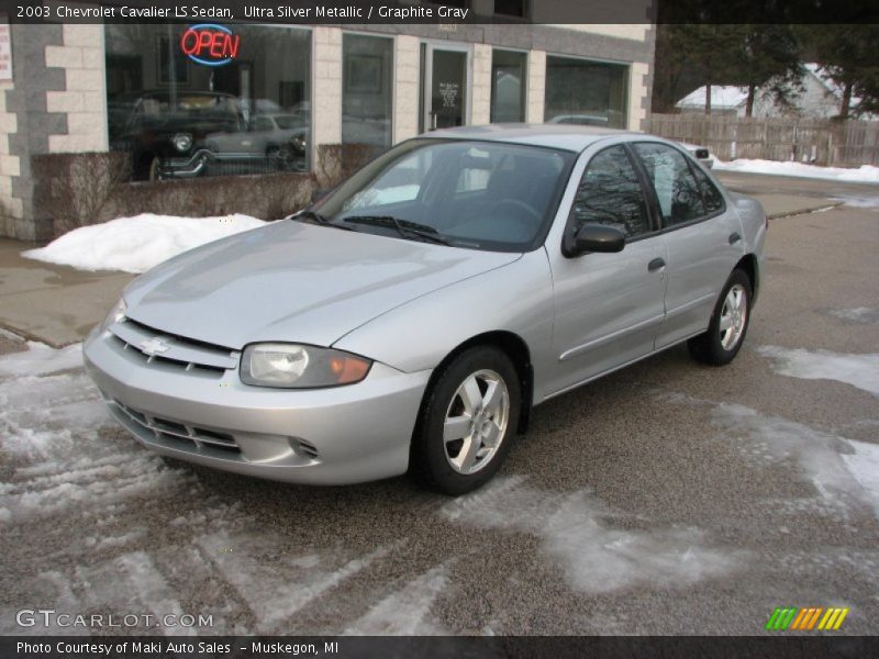 Ultra Silver Metallic / Graphite Gray 2003 Chevrolet Cavalier LS Sedan