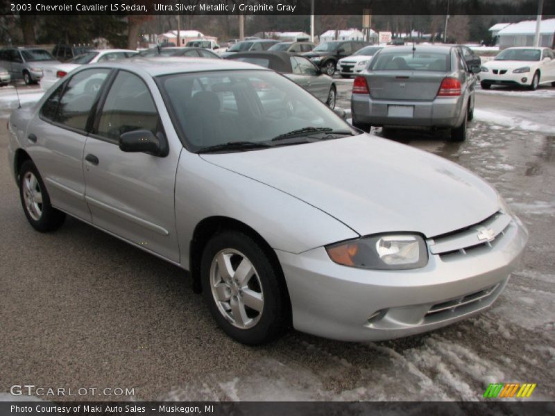 Ultra Silver Metallic / Graphite Gray 2003 Chevrolet Cavalier LS Sedan