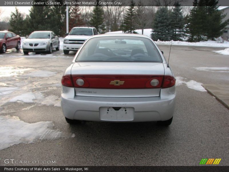 Ultra Silver Metallic / Graphite Gray 2003 Chevrolet Cavalier LS Sedan