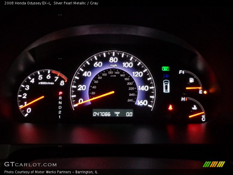 Silver Pearl Metallic / Gray 2008 Honda Odyssey EX-L