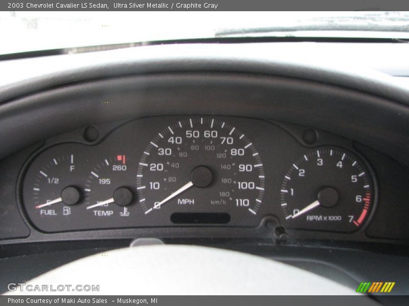Ultra Silver Metallic / Graphite Gray 2003 Chevrolet Cavalier LS Sedan
