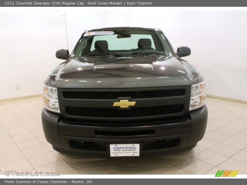 Steel Green Metallic / Dark Titanium 2011 Chevrolet Silverado 1500 Regular Cab