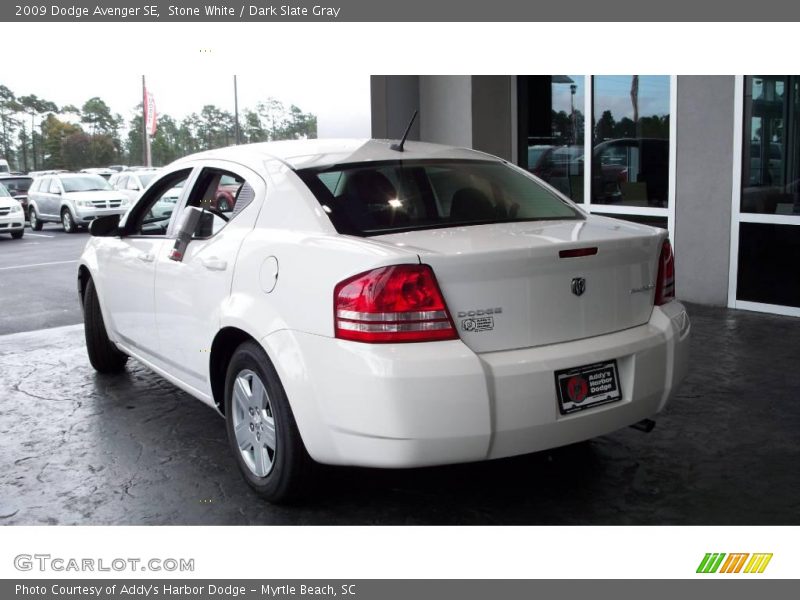Stone White / Dark Slate Gray 2009 Dodge Avenger SE