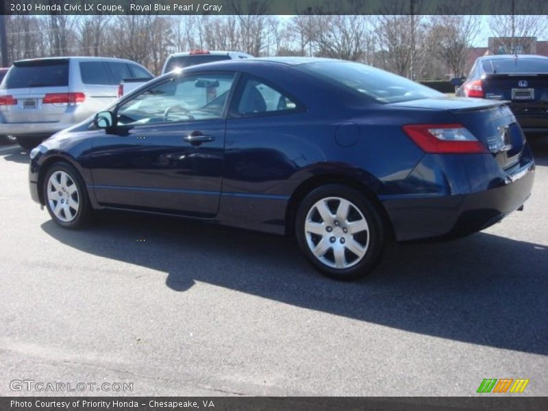 Royal Blue Pearl / Gray 2010 Honda Civic LX Coupe