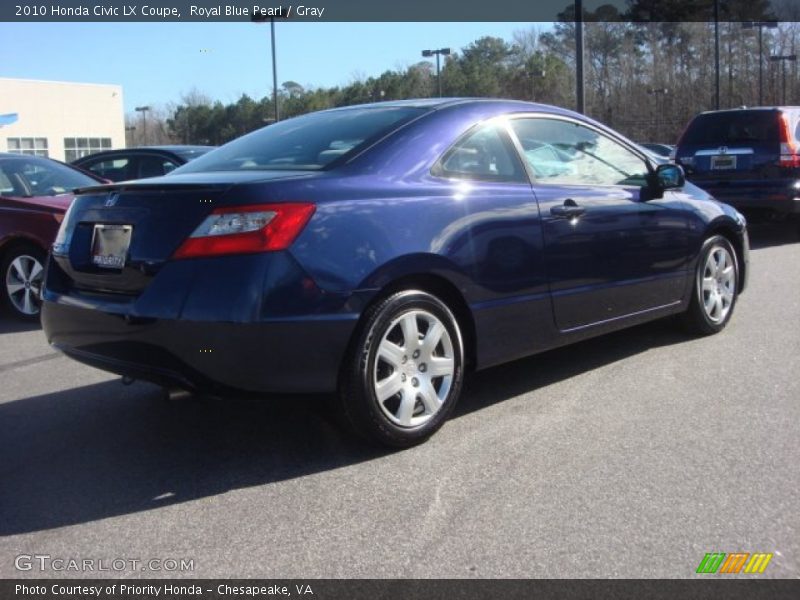Royal Blue Pearl / Gray 2010 Honda Civic LX Coupe