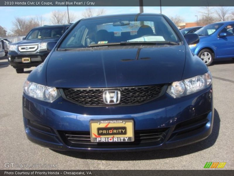 Royal Blue Pearl / Gray 2010 Honda Civic LX Coupe