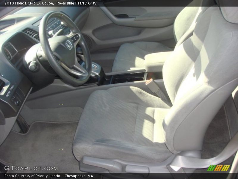 Royal Blue Pearl / Gray 2010 Honda Civic LX Coupe
