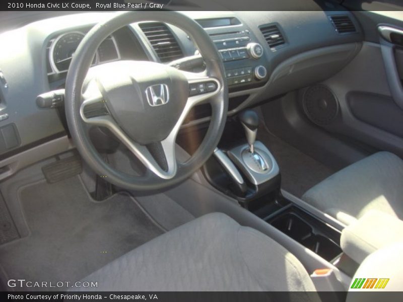 Royal Blue Pearl / Gray 2010 Honda Civic LX Coupe
