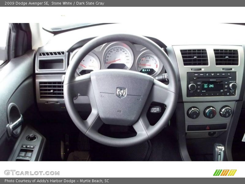 Stone White / Dark Slate Gray 2009 Dodge Avenger SE