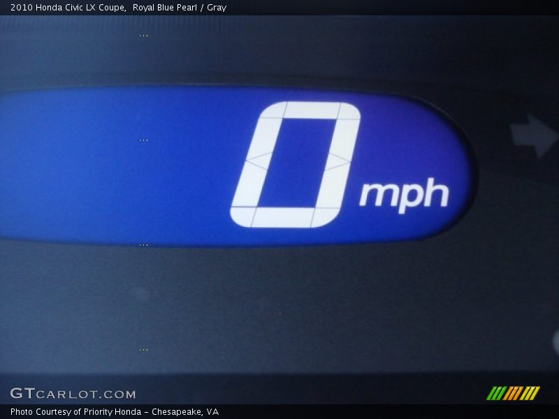 Royal Blue Pearl / Gray 2010 Honda Civic LX Coupe