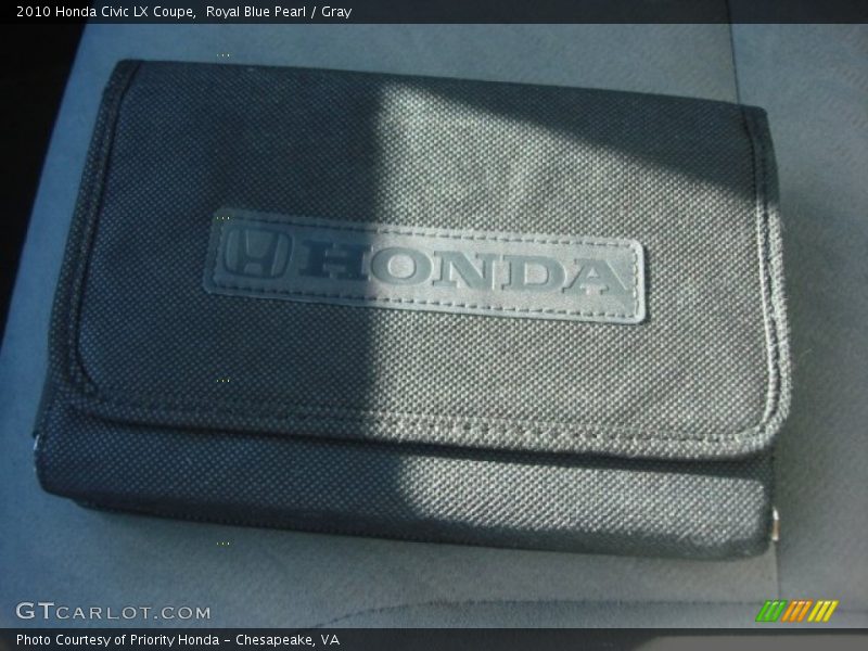 Royal Blue Pearl / Gray 2010 Honda Civic LX Coupe