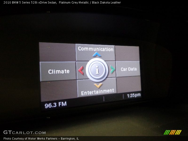 Platinum Grey Metallic / Black Dakota Leather 2010 BMW 5 Series 528i xDrive Sedan