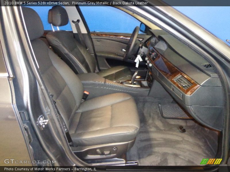 Platinum Grey Metallic / Black Dakota Leather 2010 BMW 5 Series 528i xDrive Sedan