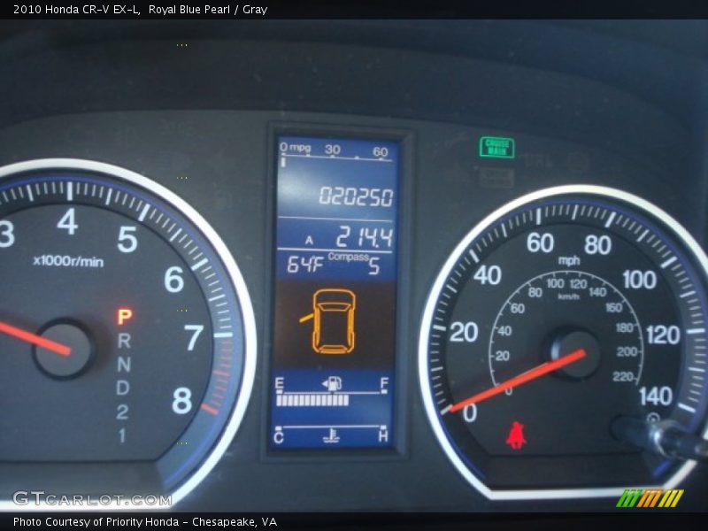 Royal Blue Pearl / Gray 2010 Honda CR-V EX-L
