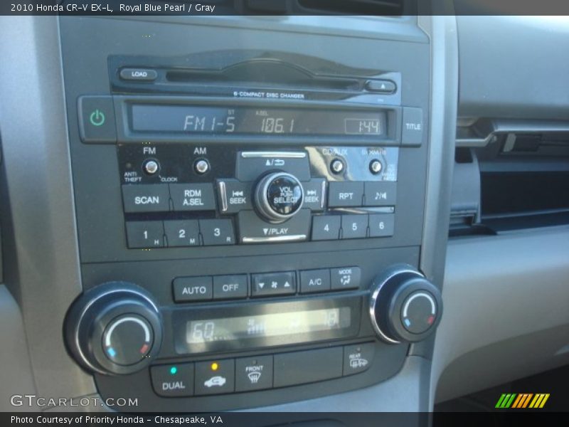 Royal Blue Pearl / Gray 2010 Honda CR-V EX-L