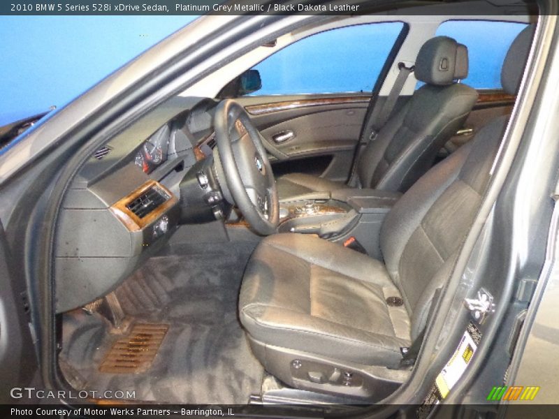 Platinum Grey Metallic / Black Dakota Leather 2010 BMW 5 Series 528i xDrive Sedan