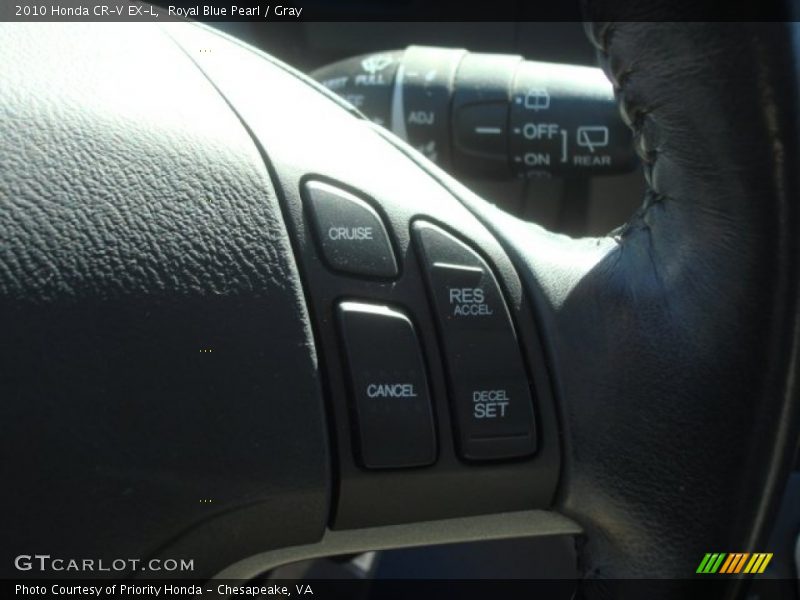 Royal Blue Pearl / Gray 2010 Honda CR-V EX-L