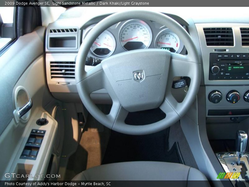 Light Sandstone Metallic / Dark Khaki/Light Graystone 2009 Dodge Avenger SE