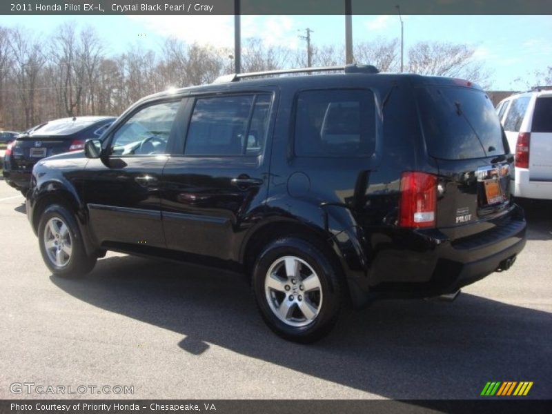 Crystal Black Pearl / Gray 2011 Honda Pilot EX-L