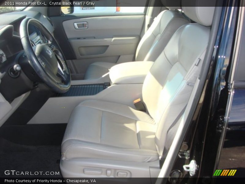 Crystal Black Pearl / Gray 2011 Honda Pilot EX-L