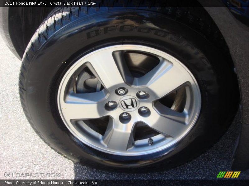 Crystal Black Pearl / Gray 2011 Honda Pilot EX-L