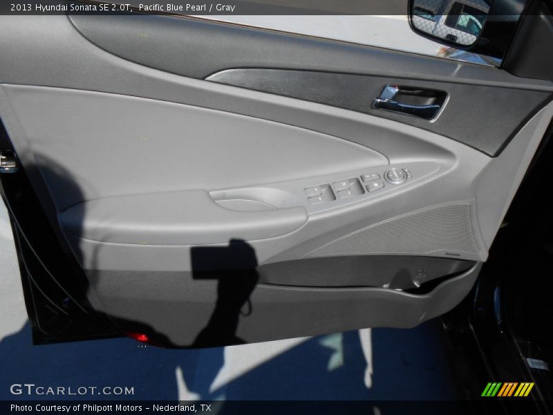 Pacific Blue Pearl / Gray 2013 Hyundai Sonata SE 2.0T