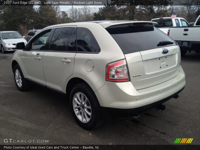 Light Sage Metallic / Medium Light Stone 2007 Ford Edge SEL AWD
