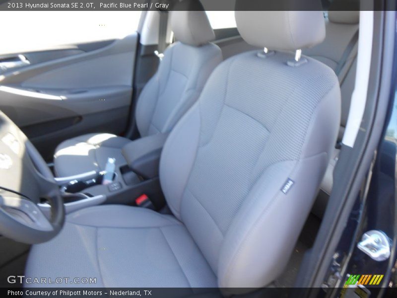 Pacific Blue Pearl / Gray 2013 Hyundai Sonata SE 2.0T