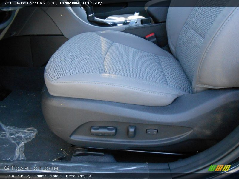 Pacific Blue Pearl / Gray 2013 Hyundai Sonata SE 2.0T