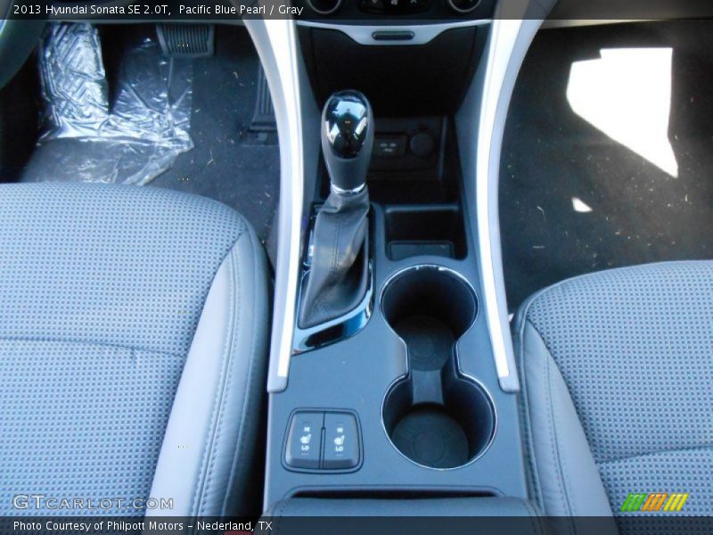 Pacific Blue Pearl / Gray 2013 Hyundai Sonata SE 2.0T