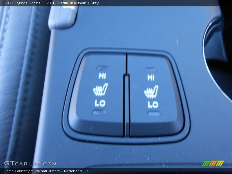 Pacific Blue Pearl / Gray 2013 Hyundai Sonata SE 2.0T