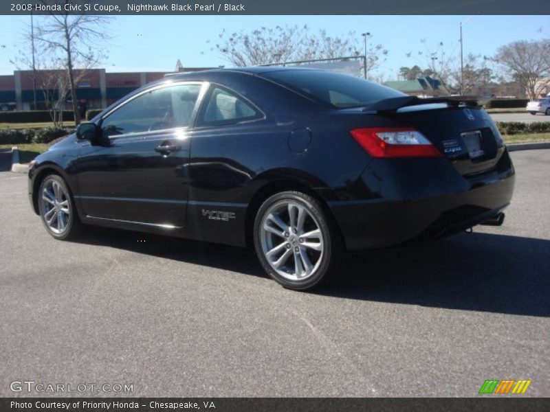 Nighthawk Black Pearl / Black 2008 Honda Civic Si Coupe