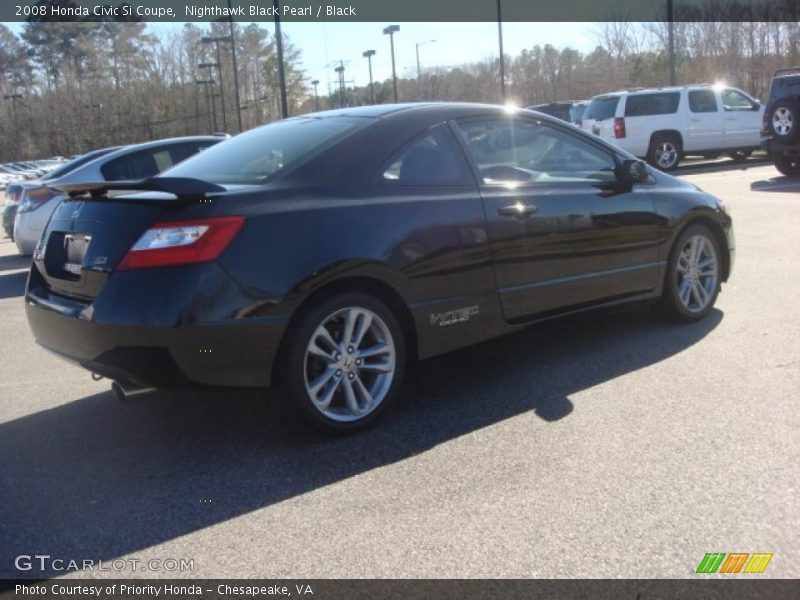Nighthawk Black Pearl / Black 2008 Honda Civic Si Coupe