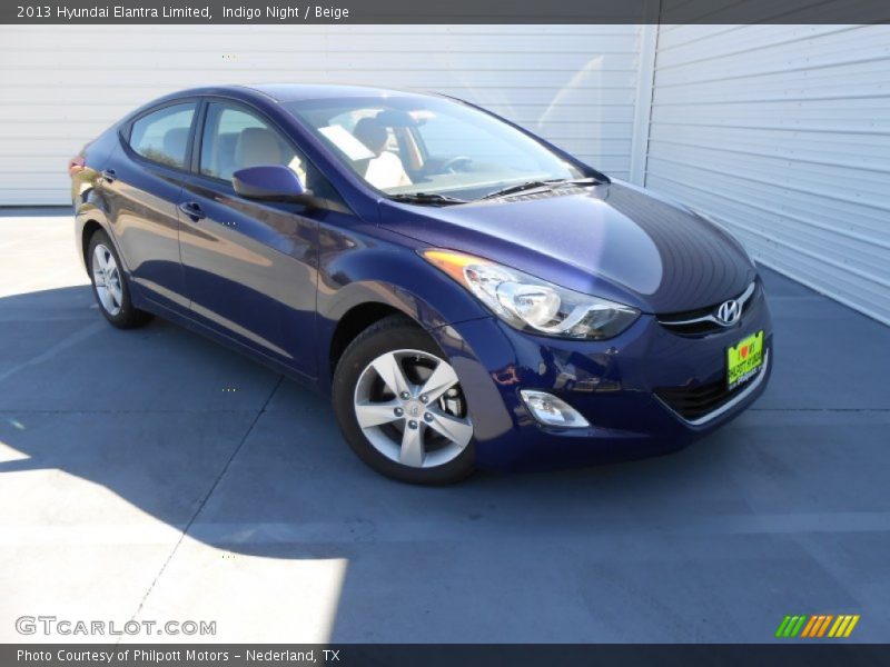Indigo Night / Beige 2013 Hyundai Elantra Limited