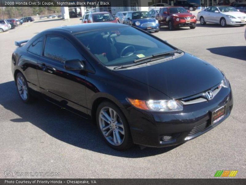 Nighthawk Black Pearl / Black 2008 Honda Civic Si Coupe