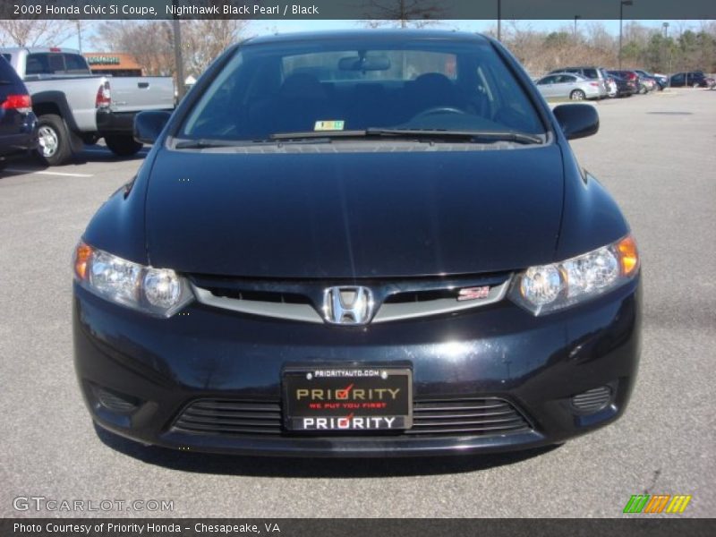 Nighthawk Black Pearl / Black 2008 Honda Civic Si Coupe