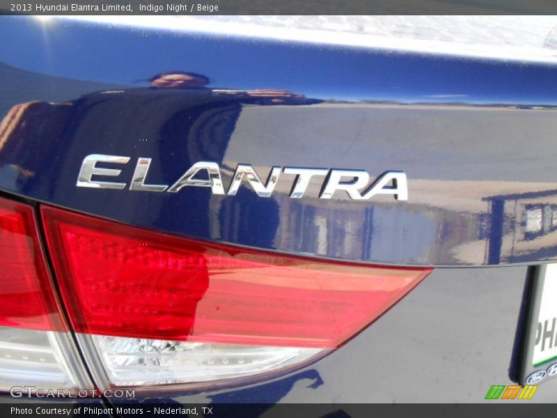 Indigo Night / Beige 2013 Hyundai Elantra Limited