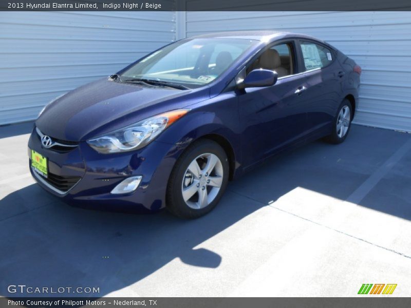 Indigo Night / Beige 2013 Hyundai Elantra Limited