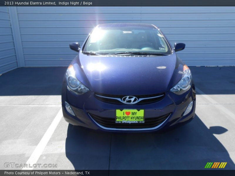 Indigo Night / Beige 2013 Hyundai Elantra Limited