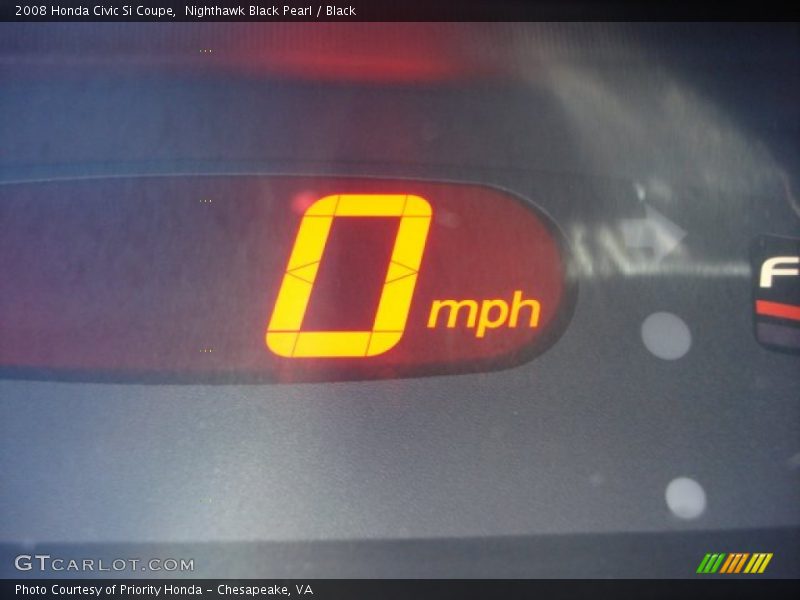 Nighthawk Black Pearl / Black 2008 Honda Civic Si Coupe