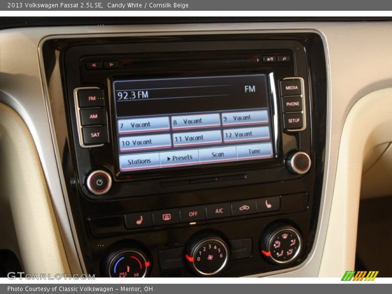 Audio System of 2013 Passat 2.5L SE
