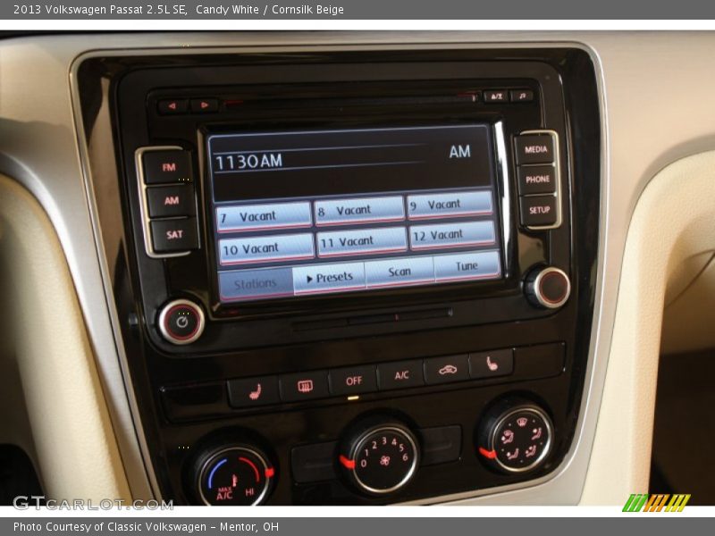 Audio System of 2013 Passat 2.5L SE