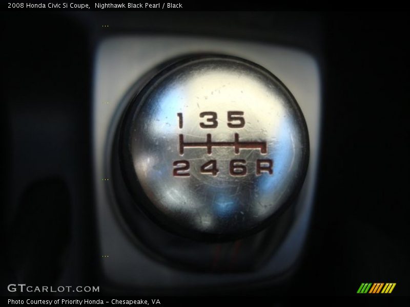 Nighthawk Black Pearl / Black 2008 Honda Civic Si Coupe