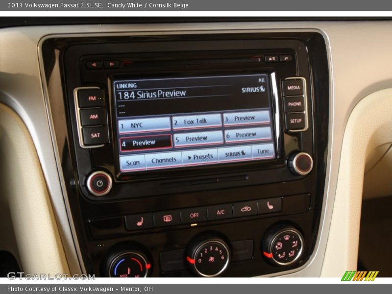 Controls of 2013 Passat 2.5L SE