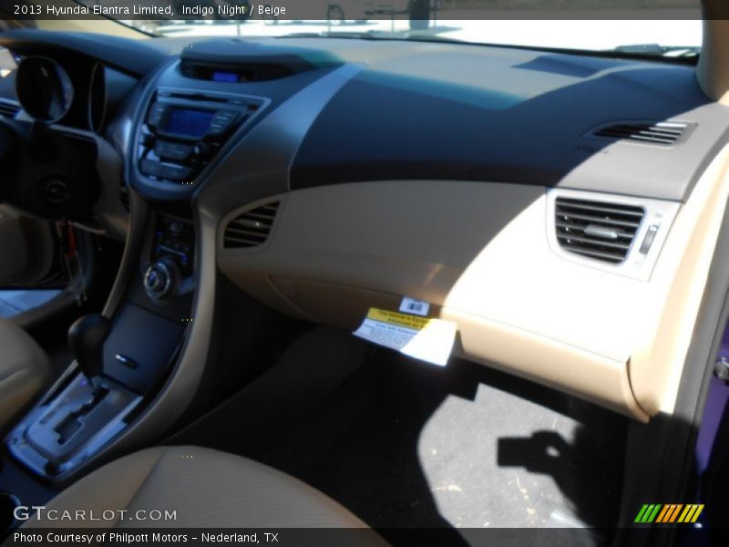 Indigo Night / Beige 2013 Hyundai Elantra Limited