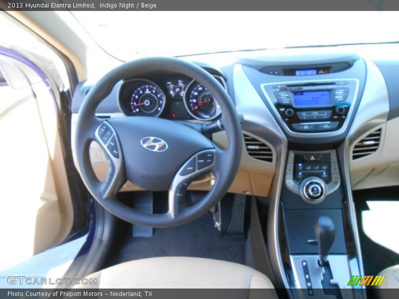 Indigo Night / Beige 2013 Hyundai Elantra Limited