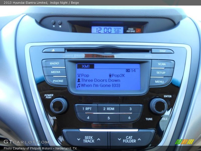 Indigo Night / Beige 2013 Hyundai Elantra Limited