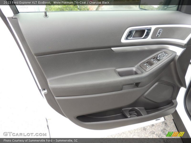White Platinum Tri-Coat / Charcoal Black 2013 Ford Explorer XLT EcoBoost